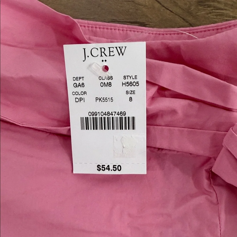 J. Crew Pink High-Rise Tie-Waist Shorts